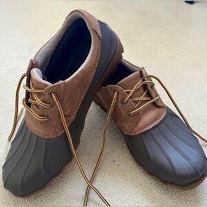 🍒SPERRY sz 8.5 MENS Avenue 3-Eyed Duck Shoes Boots Waterproof Brown Leather
